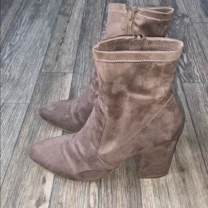 Steve Madden “Revolution” booties in gray
